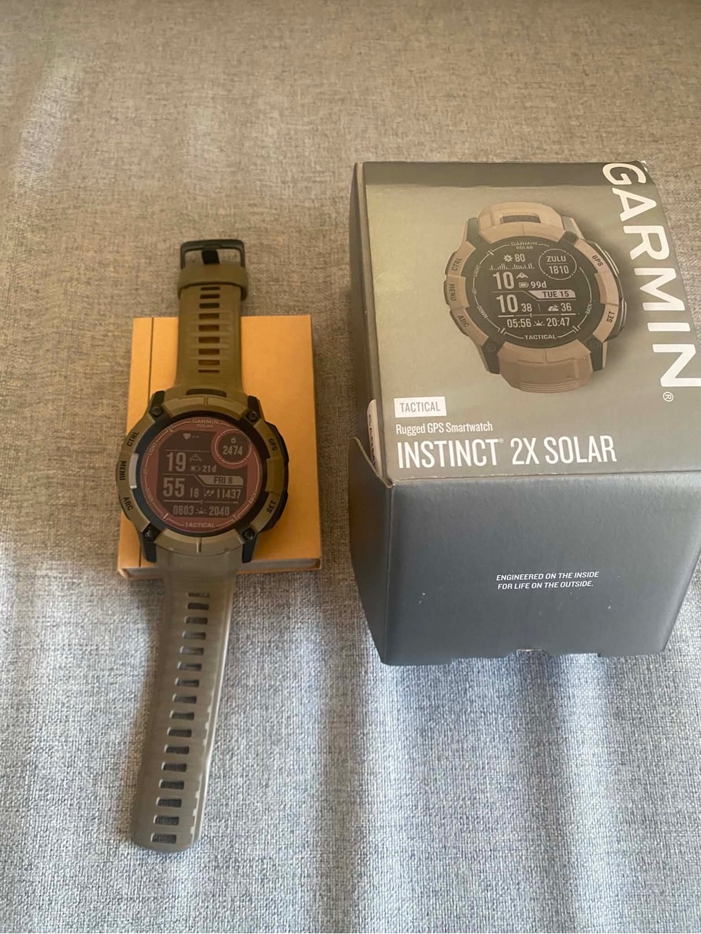 Garmin Instinct 2X Solar Tactical Smartwatch - Olive/Black